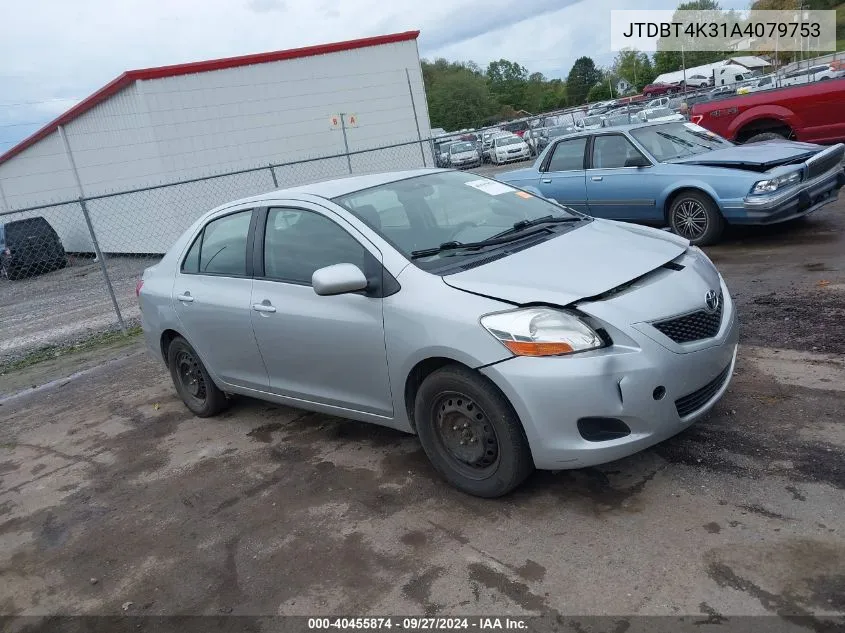 2010 Toyota Yaris VIN: JTDBT4K31A4079753 Lot: 40455874