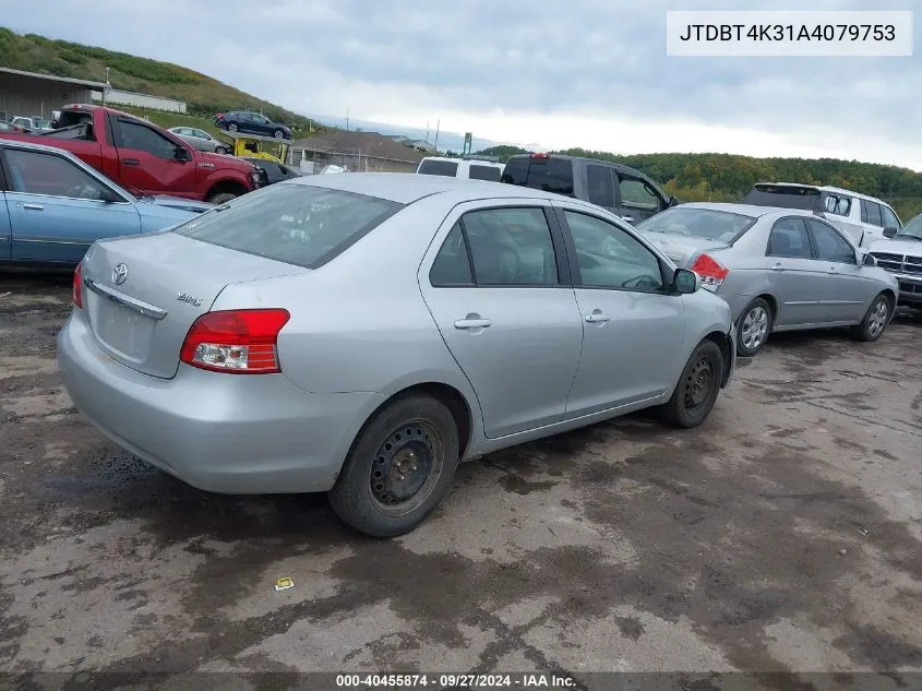 2010 Toyota Yaris VIN: JTDBT4K31A4079753 Lot: 40455874