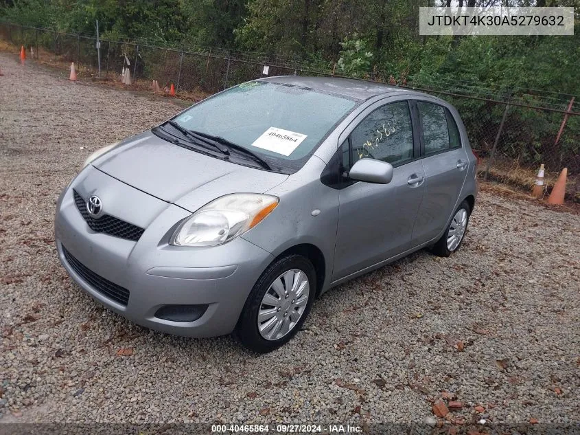 2010 Toyota Yaris VIN: JTDKT4K30A5279632 Lot: 40465864