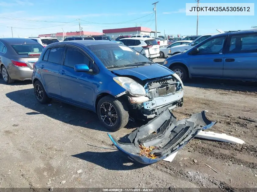 JTDKT4K35A5305612 2010 Toyota Yaris