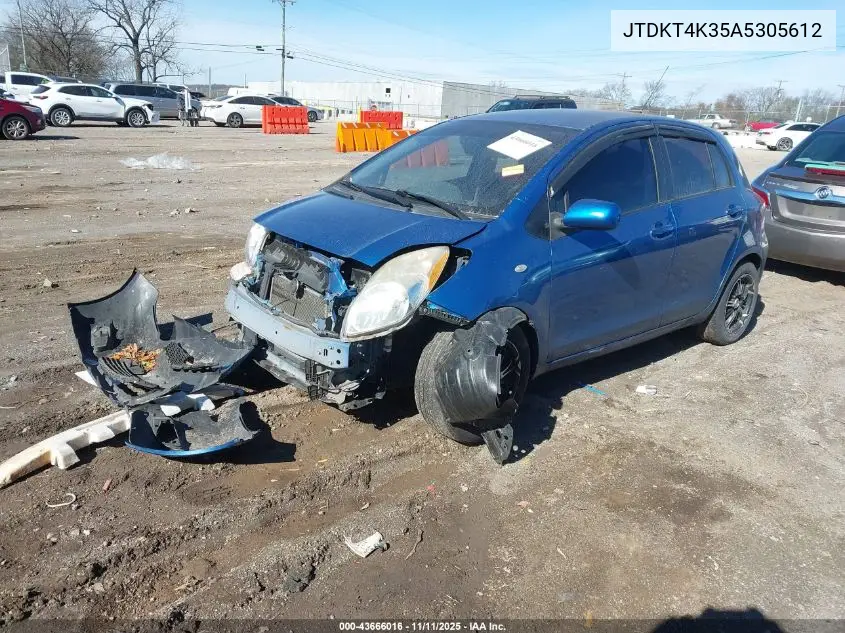 JTDKT4K35A5305612 2010 Toyota Yaris