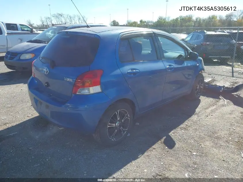 JTDKT4K35A5305612 2010 Toyota Yaris