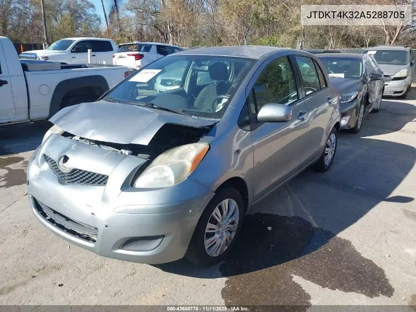 JTDKT4K32A5288705 2010 Toyota Yaris