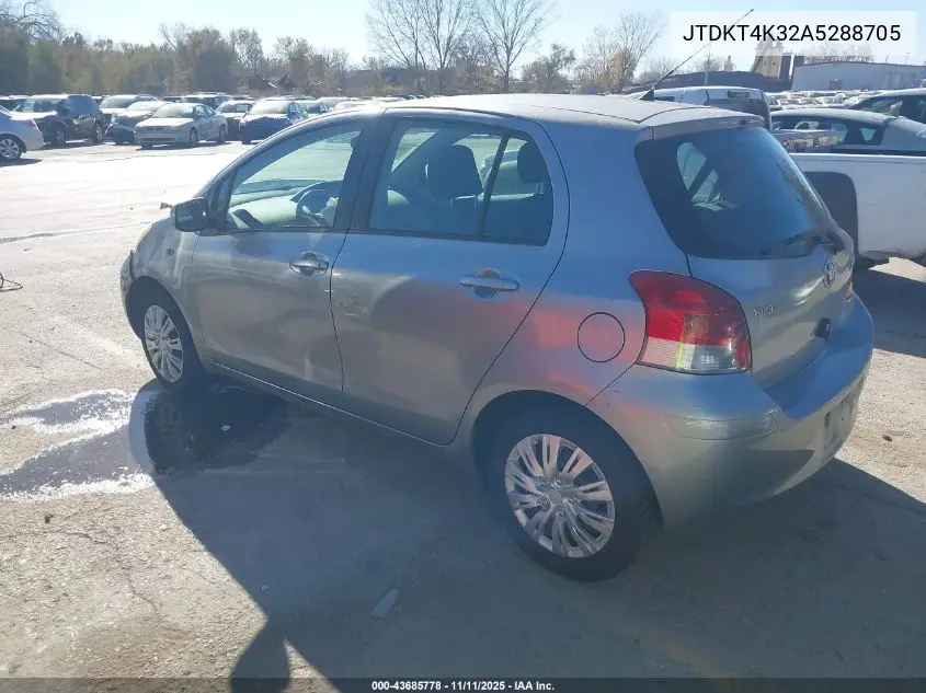 JTDKT4K32A5288705 2010 Toyota Yaris