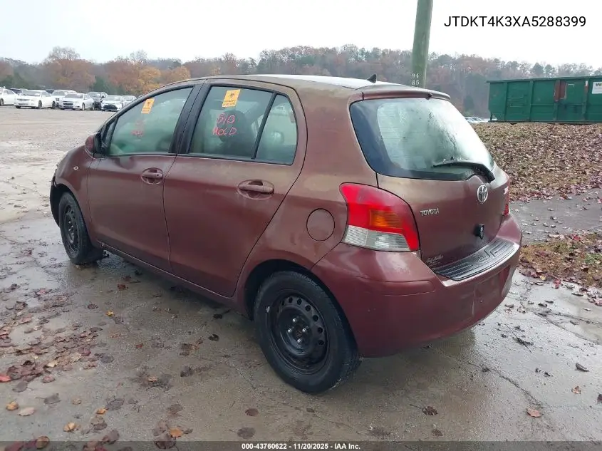 JTDKT4K3XA5288399 2010 Toyota Yaris