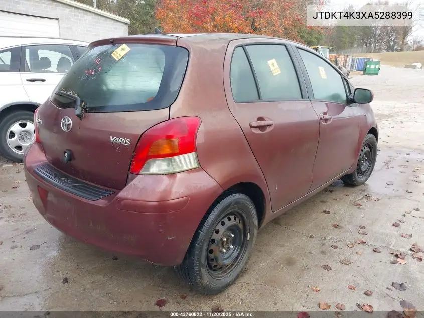 JTDKT4K3XA5288399 2010 Toyota Yaris