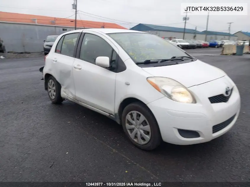 JTDKT4K32B5336429 2011 Toyota Yaris Le