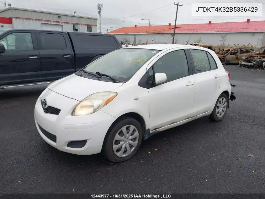 JTDKT4K32B5336429 2011 Toyota Yaris Le