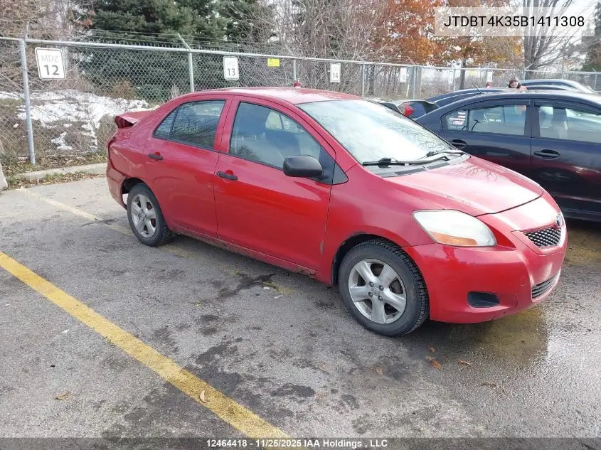 JTDBT4K35B1411308 2011 Toyota Yaris