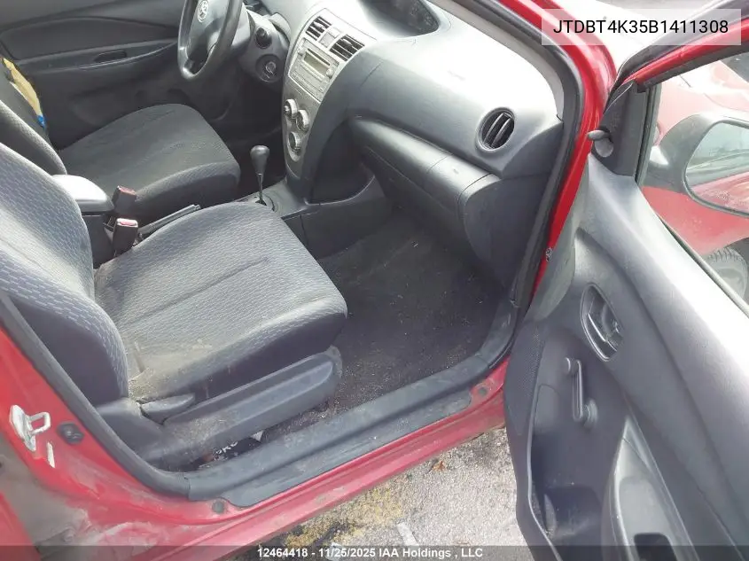 JTDBT4K35B1411308 2011 Toyota Yaris