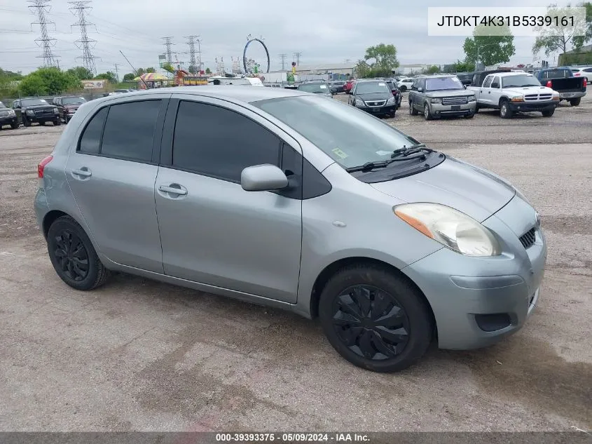 2011 Toyota Yaris VIN: JTDKT4K31B5339161 Lot: 39393375