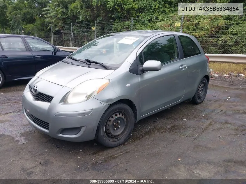 2011 Toyota Yaris VIN: JTDJT4K35B5334864 Lot: 39905899