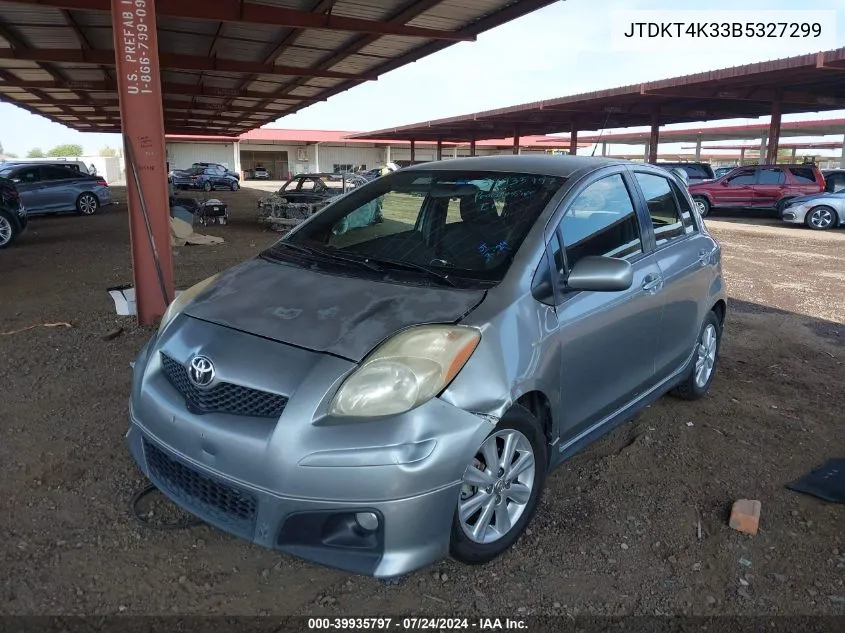 JTDKT4K33B5327299 2011 Toyota Yaris