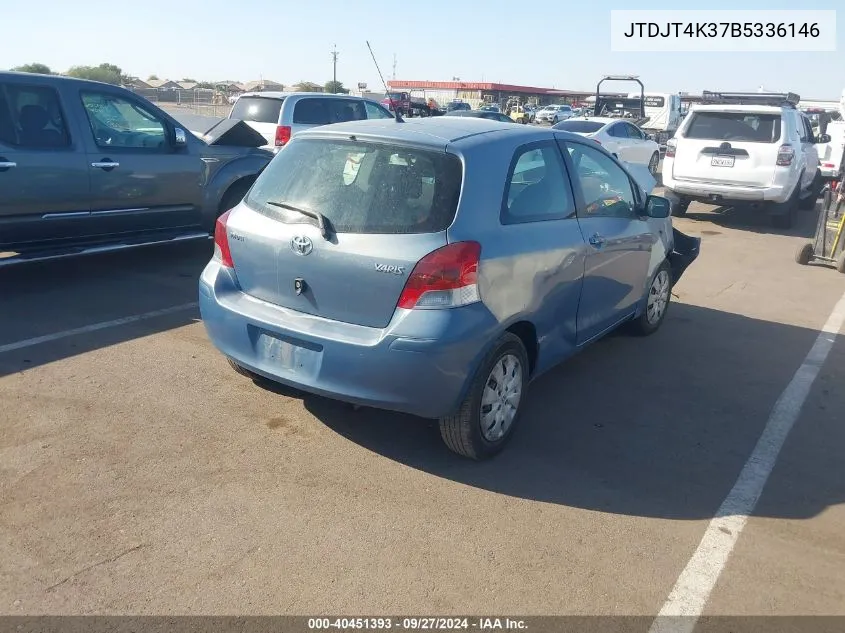 JTDJT4K37B5336146 2011 Toyota Yaris