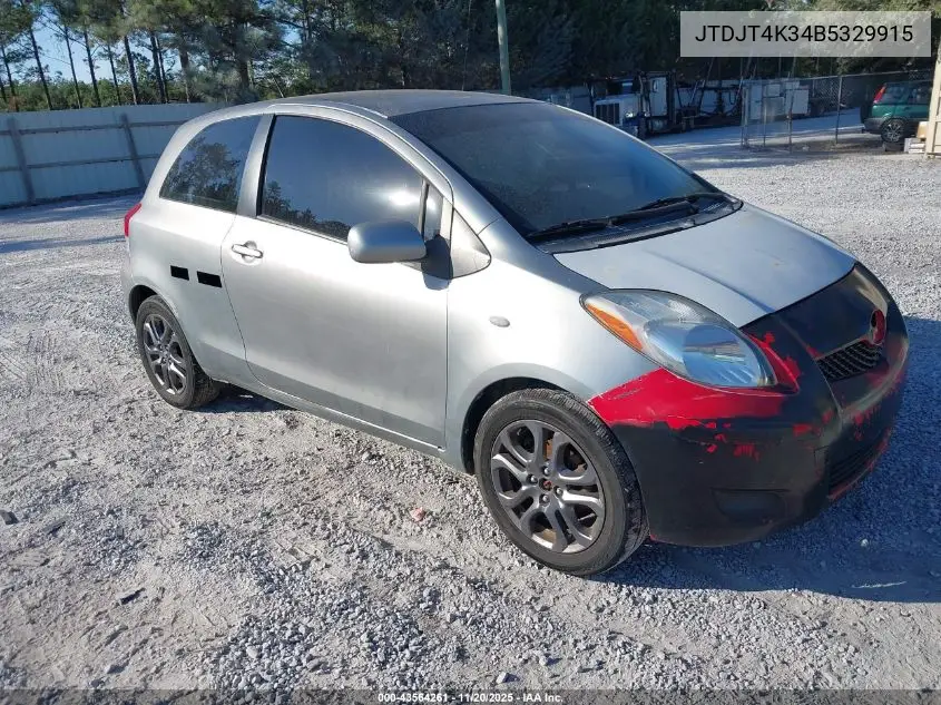 JTDJT4K34B5329915 2011 Toyota Yaris