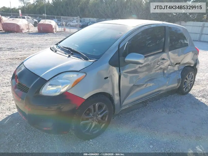 JTDJT4K34B5329915 2011 Toyota Yaris