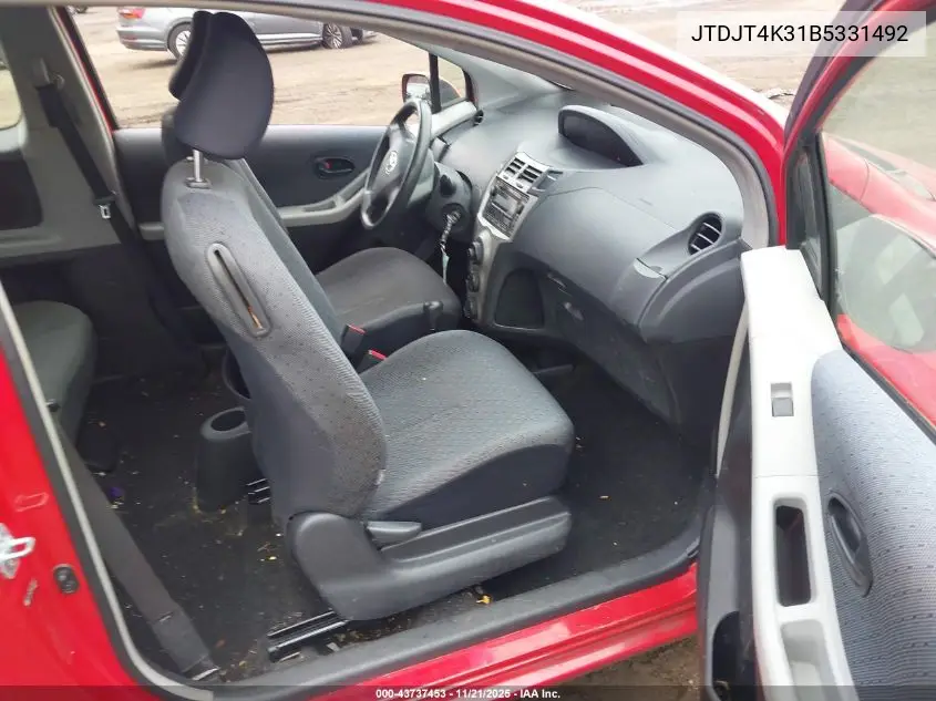 JTDJT4K31B5331492 2011 Toyota Yaris
