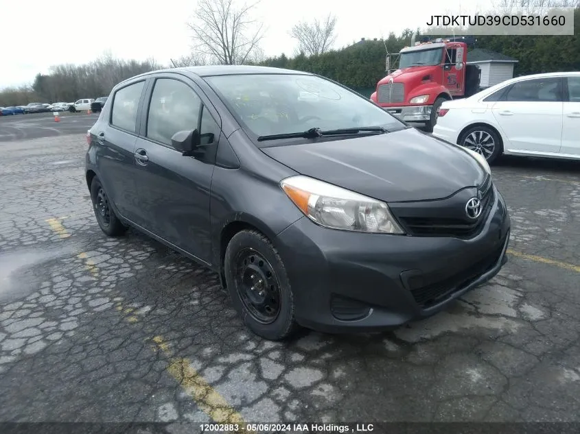 JTDKTUD39CD531660 2012 Toyota Yaris Le/Se