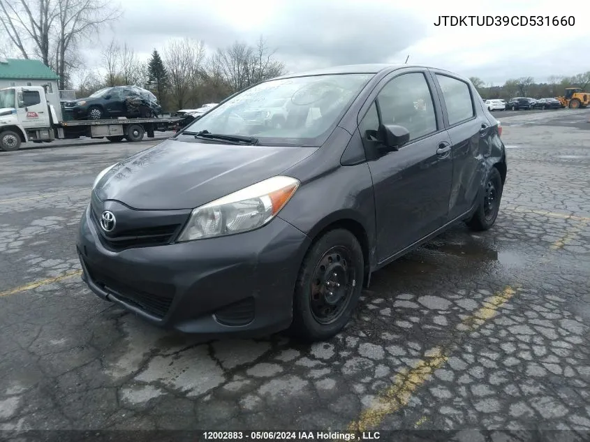 JTDKTUD39CD531660 2012 Toyota Yaris Le/Se