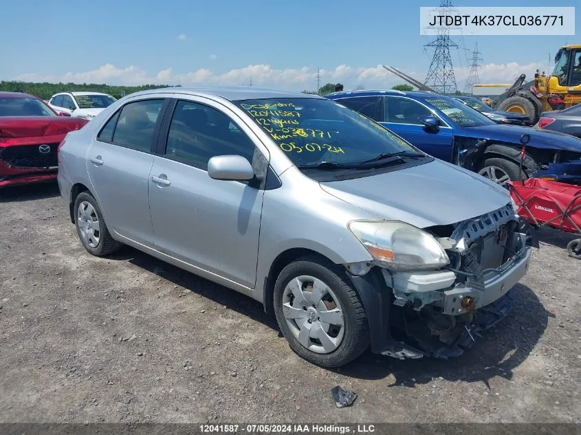 JTDBT4K37CL036771 2012 Toyota Yaris