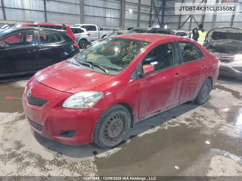 JTDBT4K31CL035082 2012 Toyota Yaris