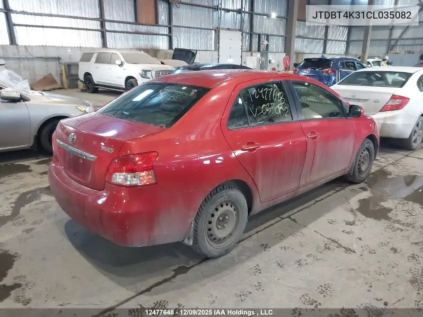 JTDBT4K31CL035082 2012 Toyota Yaris