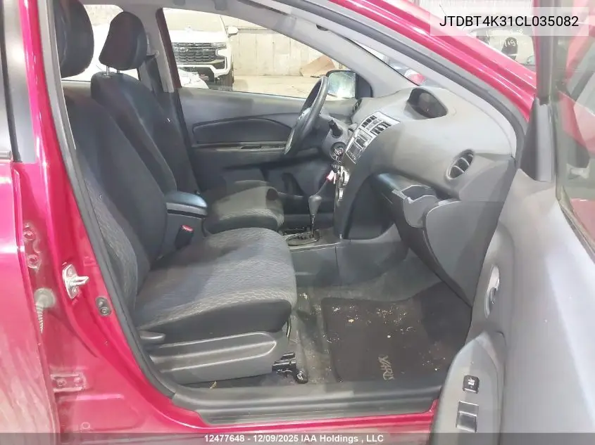 JTDBT4K31CL035082 2012 Toyota Yaris