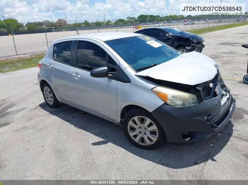 JTDKTUD37CD538543 2012 Toyota Yaris Le