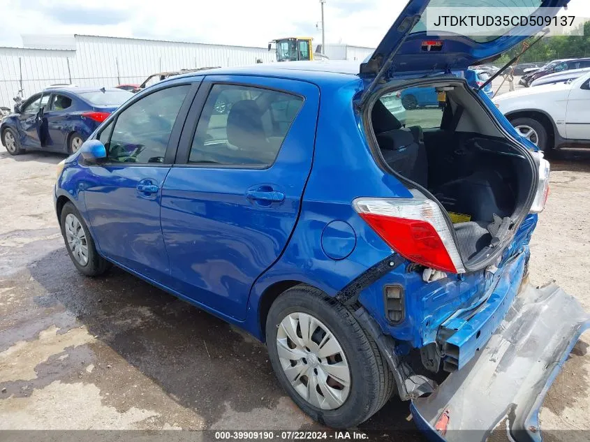 JTDKTUD35CD509137 2012 Toyota Yaris Le