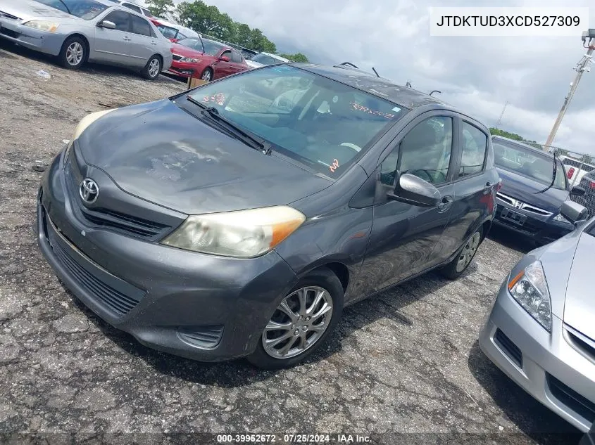 JTDKTUD3XCD527309 2012 Toyota Yaris Le