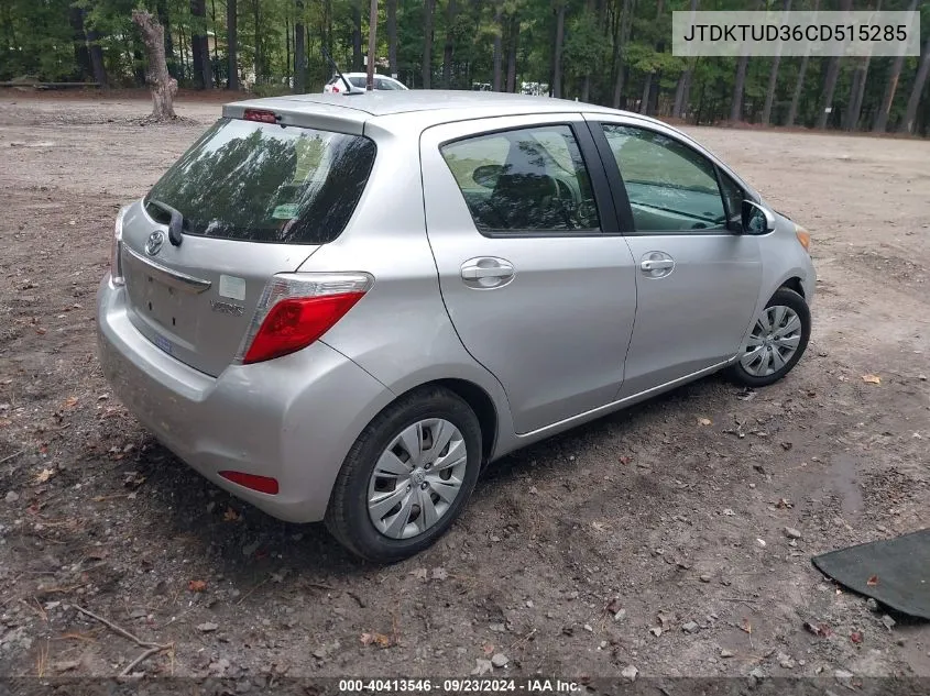 JTDKTUD36CD515285 2012 Toyota Yaris L