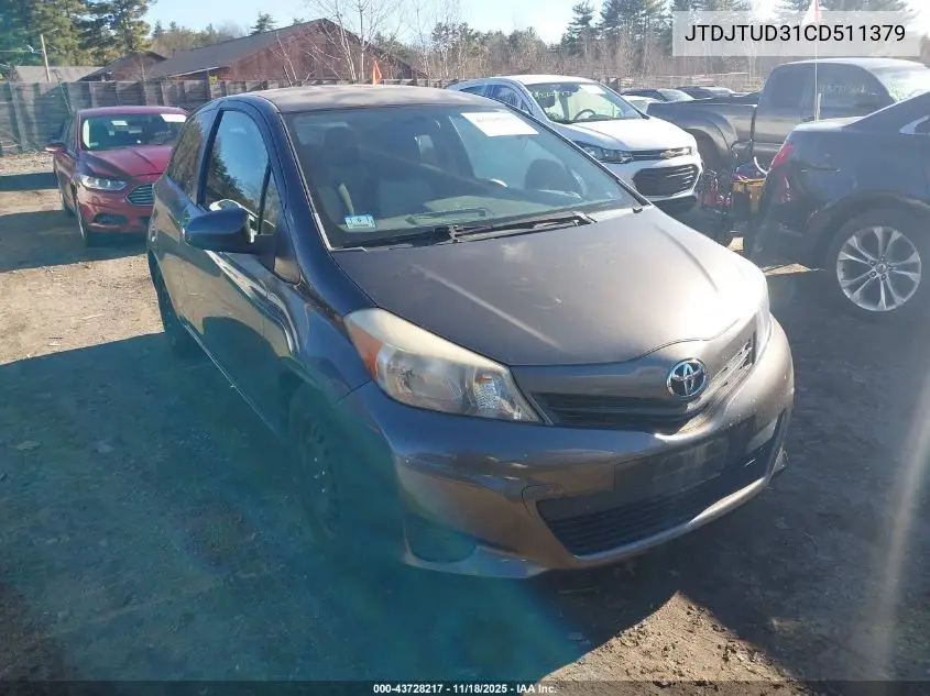JTDJTUD31CD511379 2012 Toyota Yaris Le