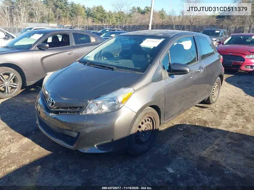 JTDJTUD31CD511379 2012 Toyota Yaris Le