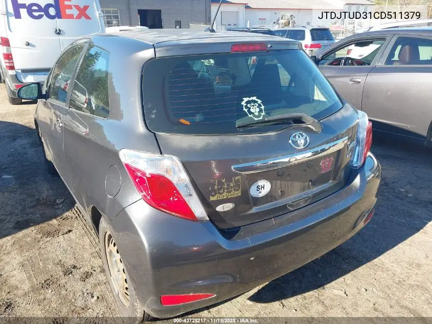 JTDJTUD31CD511379 2012 Toyota Yaris Le