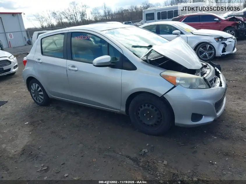 JTDKTUD35CD519036 2012 Toyota Yaris L