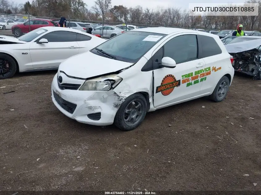 JTDJTUD30CD510885 2012 Toyota Yaris L
