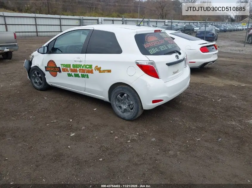 JTDJTUD30CD510885 2012 Toyota Yaris L