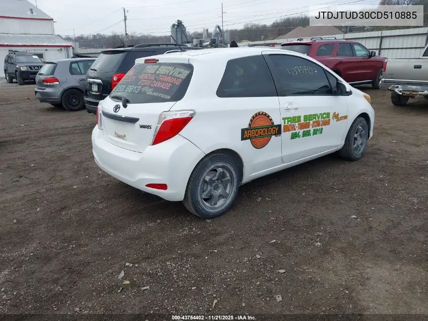 JTDJTUD30CD510885 2012 Toyota Yaris L