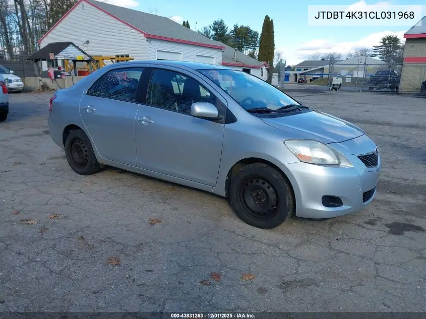 JTDBT4K31CL031968 2012 Toyota Yaris