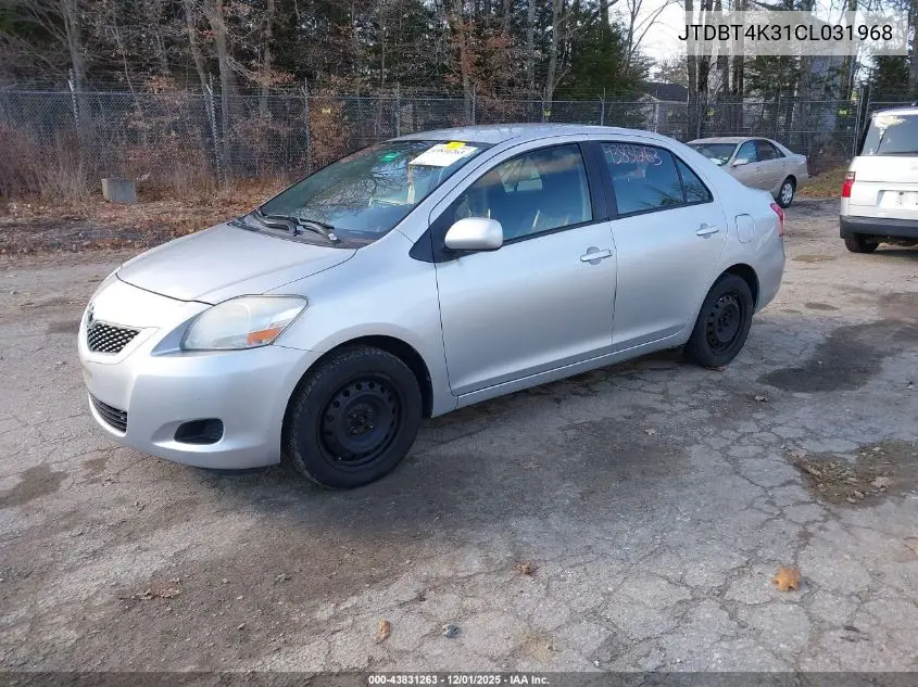 JTDBT4K31CL031968 2012 Toyota Yaris