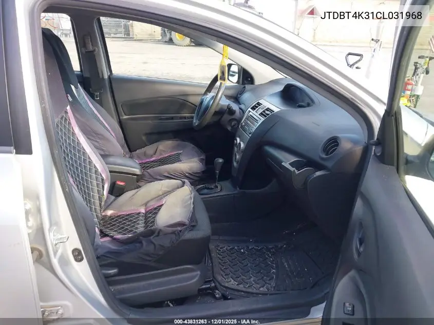 JTDBT4K31CL031968 2012 Toyota Yaris