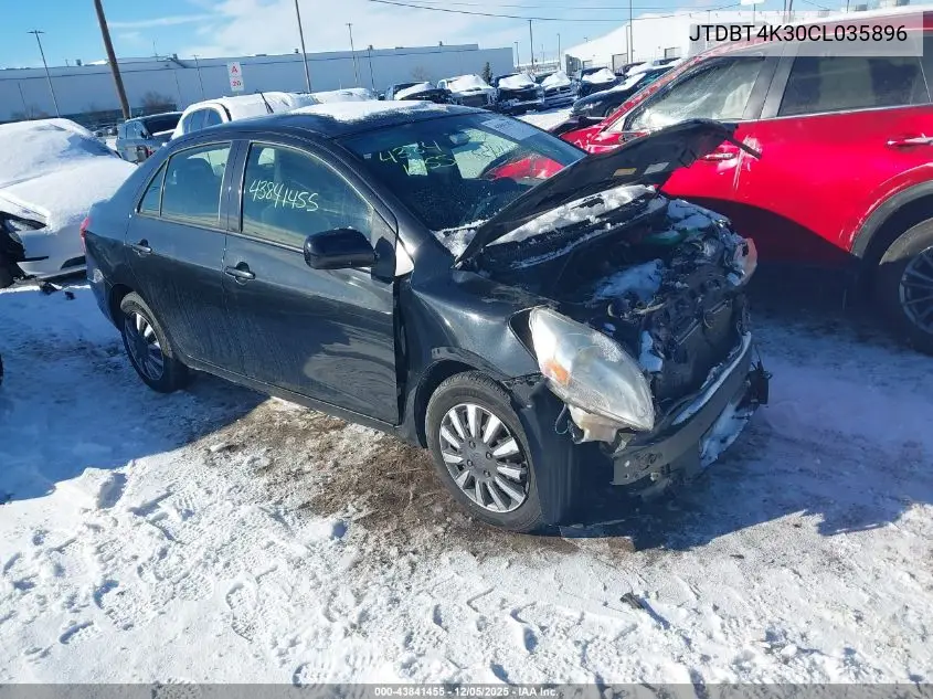 JTDBT4K30CL035896 2012 Toyota Yaris