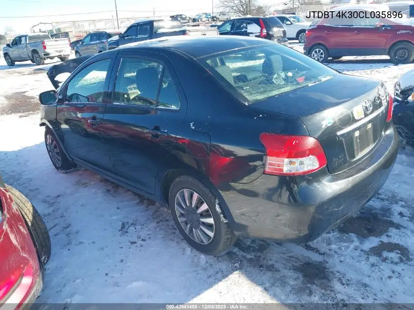 JTDBT4K30CL035896 2012 Toyota Yaris