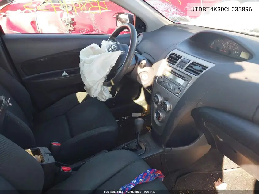 JTDBT4K30CL035896 2012 Toyota Yaris
