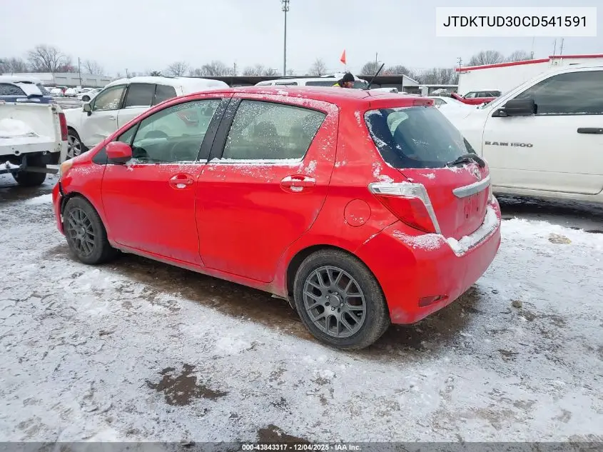 JTDKTUD30CD541591 2012 Toyota Yaris Le