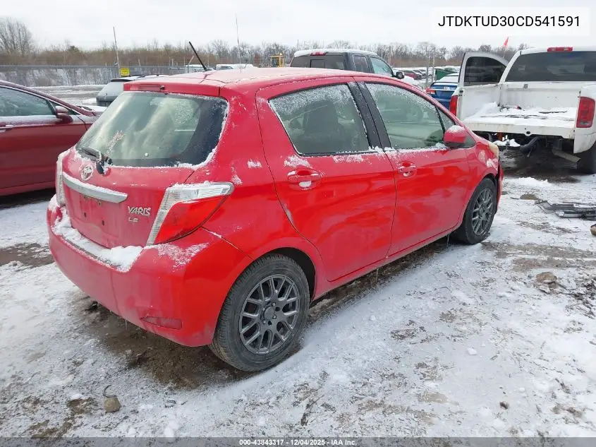 JTDKTUD30CD541591 2012 Toyota Yaris Le