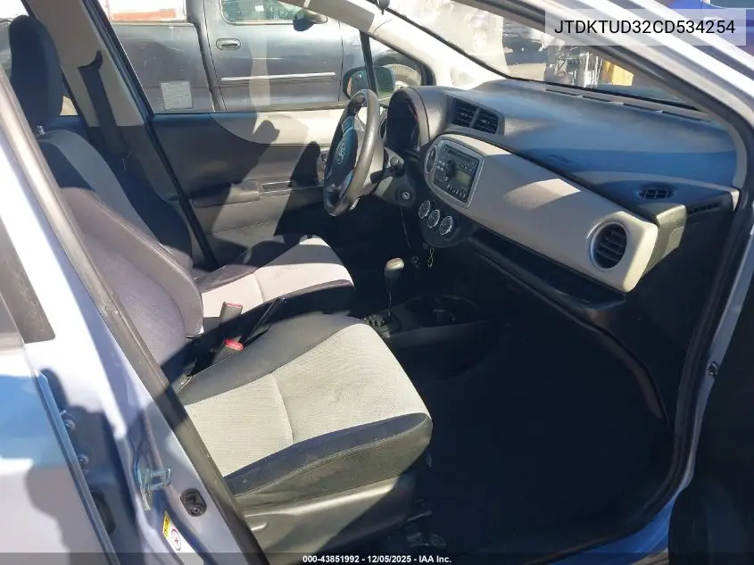 JTDKTUD32CD534254 2012 Toyota Yaris Le