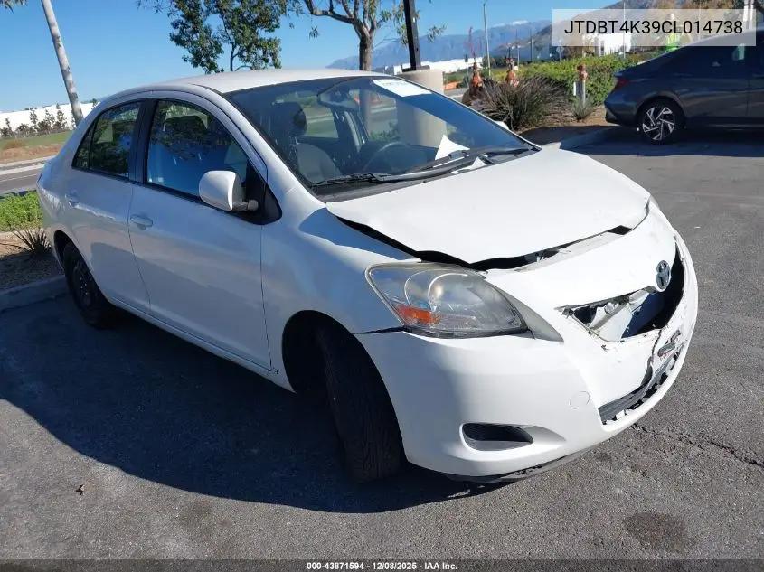 JTDBT4K39CL014738 2012 Toyota Yaris