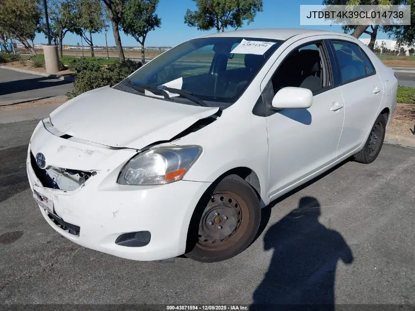 JTDBT4K39CL014738 2012 Toyota Yaris