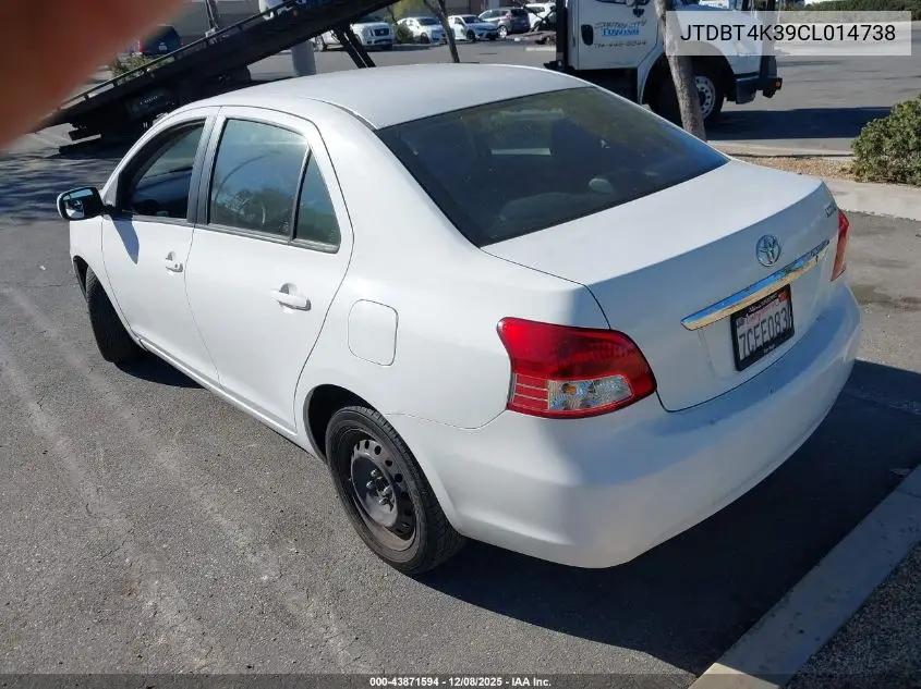 JTDBT4K39CL014738 2012 Toyota Yaris